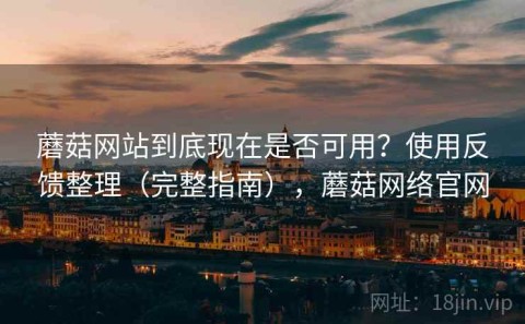 蘑菇网站到底现在是否可用？使用反馈整理（完整指南），蘑菇网络官网