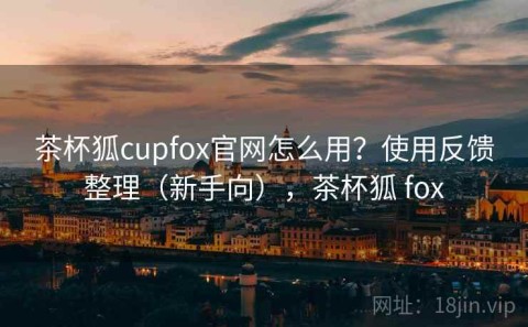 茶杯狐cupfox官网怎么用？使用反馈整理（新手向），茶杯狐 fox