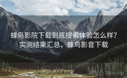 蜂鸟影院下载到底搜索体验怎么样？实测结果汇总，蜂鸟影音下载