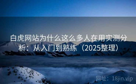 白虎网站为什么这么多人在用实测分析：从入门到熟练（2025整理）