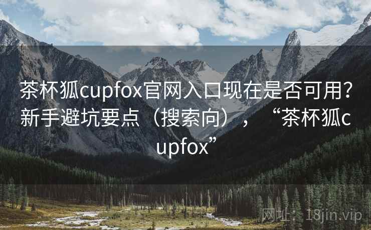 茶杯狐cupfox官网入口现在是否可用？新手避坑要点（搜索向），“茶杯狐cupfox”